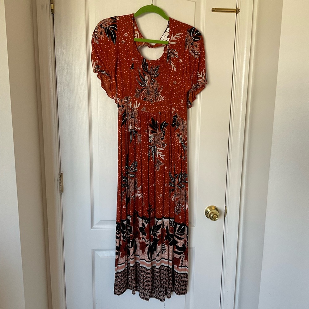 Bohme orange maxi dress